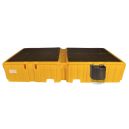 Ultra-With Drain Twin IBC Spill Pallet Bucket Shelf w/ 1 Right Side
