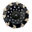 TheSafetyHouse 7 Inch Diamond Grinding Cup Wheel Arrow-Shape Segmented Cup Threaded (5/8"-11mm))