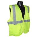 Radians SV2ZGSM Polyester Solid Knit Economy Class 2 High Visibility Vest with Zipper Closure, Medium, Green