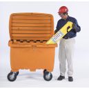 Ultra-Safety Orange Utility Box w/ 8 In Pneumatic Wheels