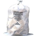 Clear Asbestos Bags 33x50x 4Mil Printed 100/Roll