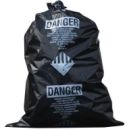 Black Asbestos Bags: 30x40 4Mil, Printed
