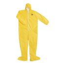 'Dupont Tychem QC' Size 2XL Protective Coverall Suit w/ Hood & Boots - 12/case