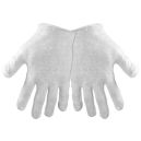 Global Glove L100 100 Percent Cotton Bleached Light Weight Lisle Inspectors Glove, Work, Mens, White (Case of 1200)