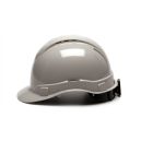 Pyramex Ridgeline Vented Cap Style 4 Pt Ratchet Suspension Hard Hat, Gray