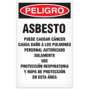 Asbestos Warning Signs 11"x17" Spanish/pack 100