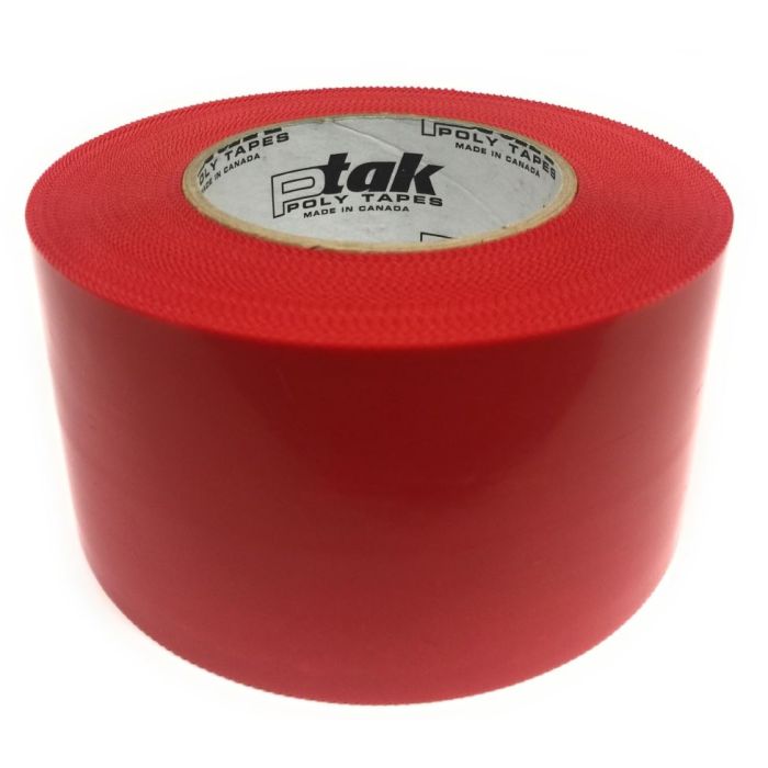 Red Polyethylene Abatement Tape, 3'', 16 Rolls/Case